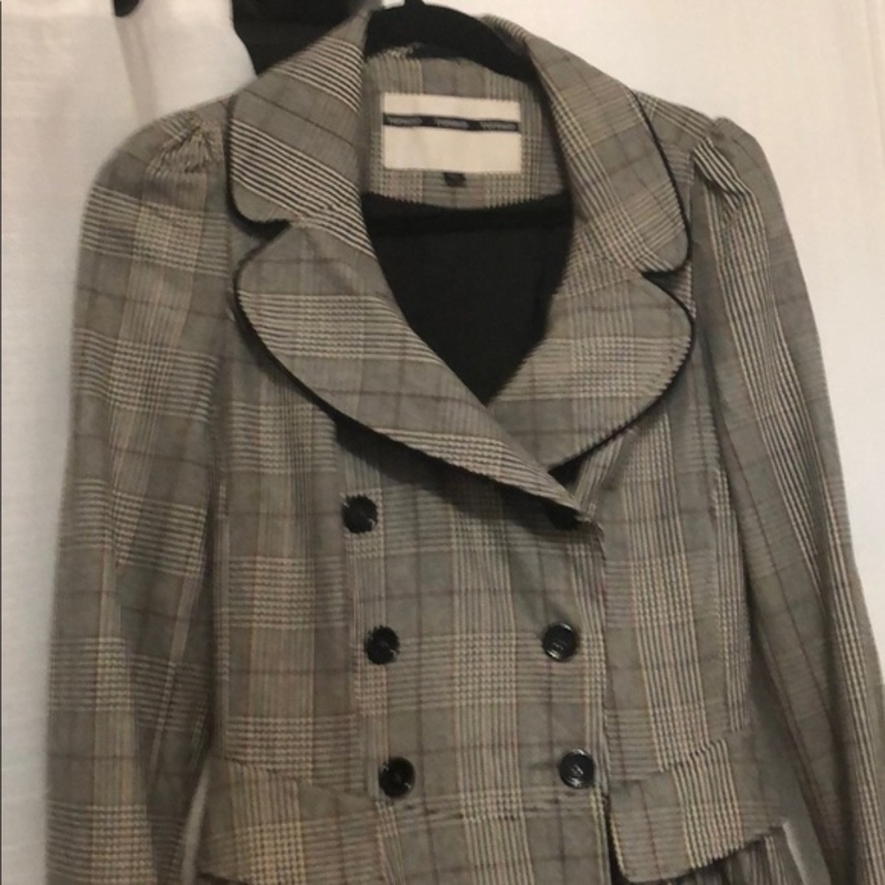 SOLD Topshop Plaid Dress Coat - Picture 3 of 11